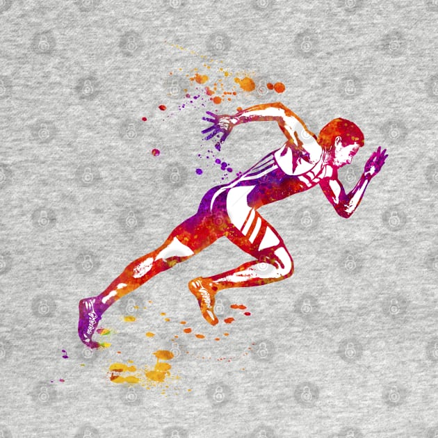 Track Runner Sprinter Sprinting - 04 by SPJE Illustration Photography